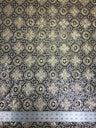 Polyester Non-Stretch Mesh Fabric - 3MM Geometric Design, Black/Gold, Black/Taupe