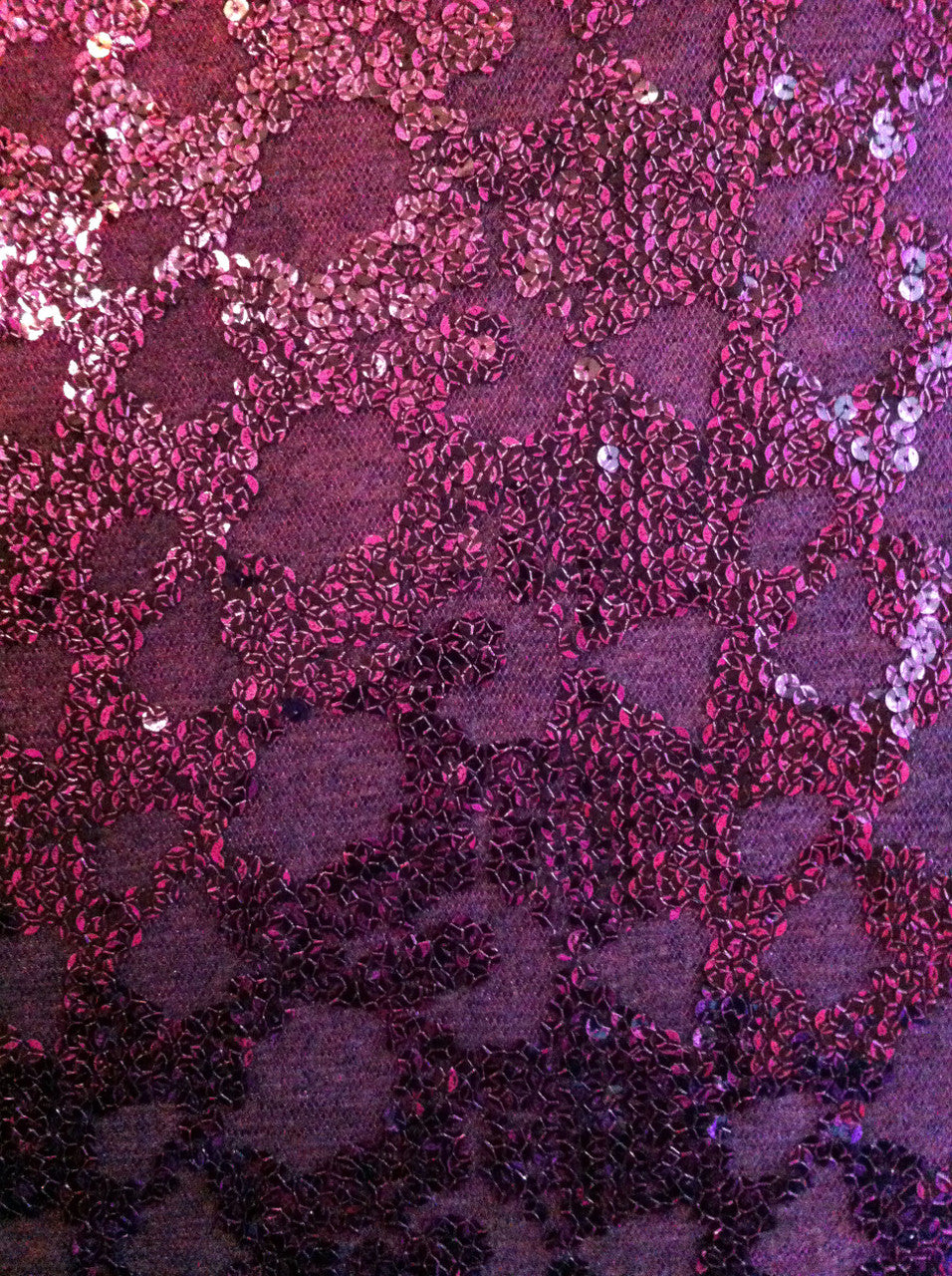 6Mm Black Sequins Poly Fishnet Mesh Fabric - Shiny Colored Metallic Foil Hive Pattern, Black, Magenta, Turquoise, Purple, Red, Silver, Gold, 52"/54" Width