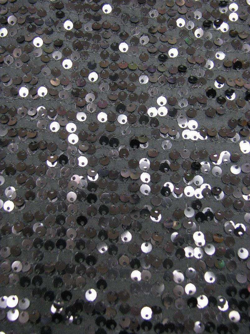 5Mm Shiny Sequin Paillettes Polyester Spandex Fabric - Black, Gold, Red, Purple, Turquoise, Silver, 56"-58" Width