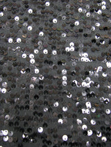 5Mm Shiny Sequin Paillettes Polyester Spandex Fabric - Black, Gold, Red, Purple, Turquoise, Silver, 56"-58" Width