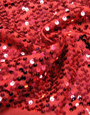 5Mm Shiny Sequin Paillettes Polyester Spandex Fabric - Black, Gold, Red, Purple, Turquoise, Silver, 56"-58" Width
