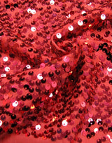 5Mm Shiny Sequin Paillettes Polyester Spandex Fabric - Black, Gold, Red, Purple, Turquoise, Silver, 56"-58" Width