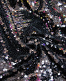 7 Mm Overlapping Shiny Fish Scale-Style Nylon Mesh Fabric - Black, Red, Turquoise, Fuchsia, Purple, Dusty Rose, Royal, 52" Width