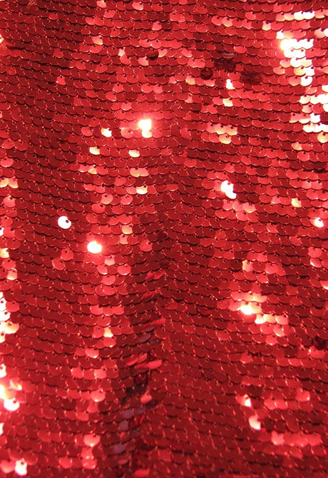 7 Mm Overlapping Shiny Fish Scale-Style Nylon Mesh Fabric - Black, Red, Turquoise, Fuchsia, Purple, Dusty Rose, Royal, 52" Width