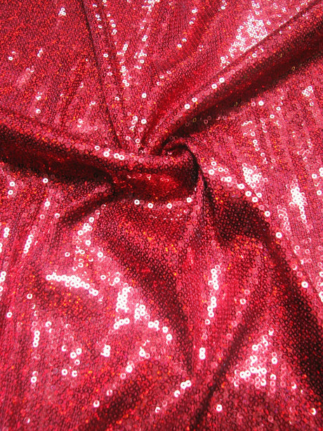 3Mm Mini Micro Holographic Shiny Sequins Stretch Polyester Spandex Fabric - Royal, 58" Width