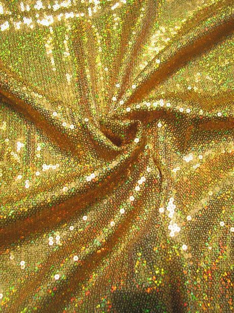 3Mm Mini Micro Holographic Shiny Sequins Stretch Polyester Spandex Fabric - Royal, 58" Width