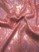 3Mm Mini Micro Holographic Shiny Sequins Stretch Polyester Spandex Fabric - Royal, 58" Width