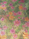 5 Mm Floral Print Sequins Polyester Fabric - Purple/Yellow, Royal/Pink, Green/Pink, 58" Width