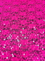 Polyester Spandex Floral Lace Fabric - 6Mm Sequins, Neon Colors, 52" Width