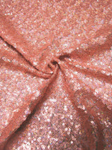 3Mm Micro Mini Hologram Overlapping Sequins On Nylon Mesh Nylon Fabric - Black, Royal, Gold, Red, Peach, Mauve, Black/Multi Color, Pale Green, Silver, 50" Width