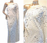 Polyester Mesh Fabric - 17Mm Payette Circle Overlapping Fish Scale Sequins, Mermaid, Gold, Silver, Dull White, Dusty Pink, 56/58" Width