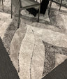 SR-721 Polyester Fabric - Plush Fluffy Shine 3D Geometric Design, Red/Silver/Yellow, 2' X 3", 5' 3" X 7' 5", 7' 6" X 10' 3" (1 Rug)