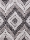 SR-721 Polyester Fabric - Plush Fluffy Shine 3D Geometric Design, Red/Silver/Yellow, 2' X 3", 5' 3" X 7' 5", 7' 6" X 10' 3" (1 Rug)