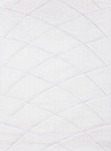 SR-722 Polyester Fabric - White/Black 3D Lines, Shag Area Rug, 2" Pile Height (1 Piece)