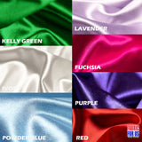 Shiny Stretch Casino Satin Polyester Spandex Fabric - 7 Colors, 60" Wide