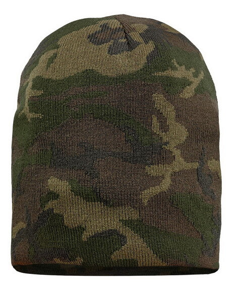 Beanies Acrylic Fabric - Camouflage, 3-Inch Folding Cuff (1 Piece)