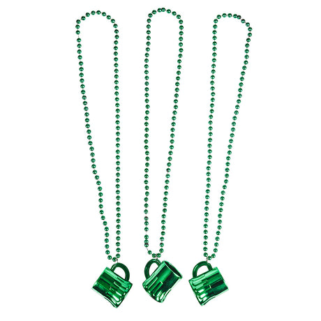 Beer Mug Beads Metallic Green (1 DZ)