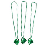 Beer Mug Beads Metallic Green (1 DZ)
