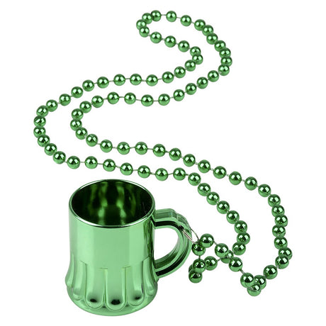 Beer Mug Beads Metallic Green (1 DZ)