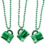 Beer Mug Beads Metallic Green (1 DZ)