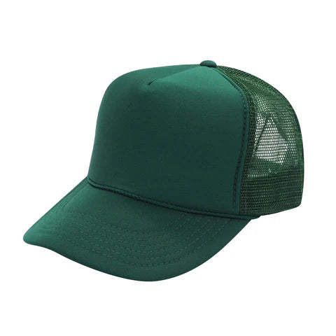 Trucker Hats Caps Fabric - Forest, Adjustable (1 Unit)