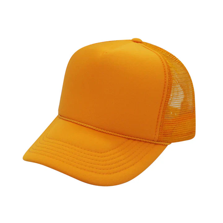 Trucker Hats Caps - Gold, Adjustable (1 Unit)