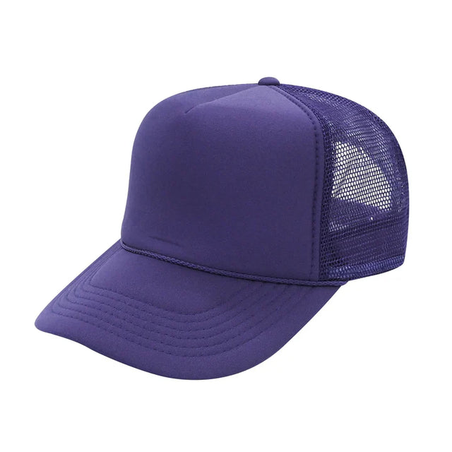 Trucker Hats - Purple Caps Fabric - Purple, Adjustable Size (1 Unit)