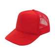 Trucker Hats Caps Fabric - Red, Adjustable Size (1 Unit)