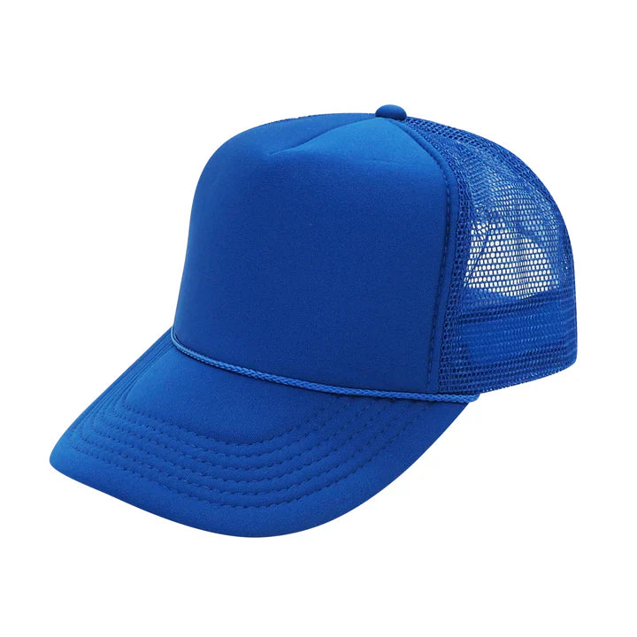 Trucker Hats Caps - Royal, Adjustable (1 Unit)
