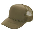 Trucker Hats Caps Fabric - Olive, Adjustable Size (1 Unit)