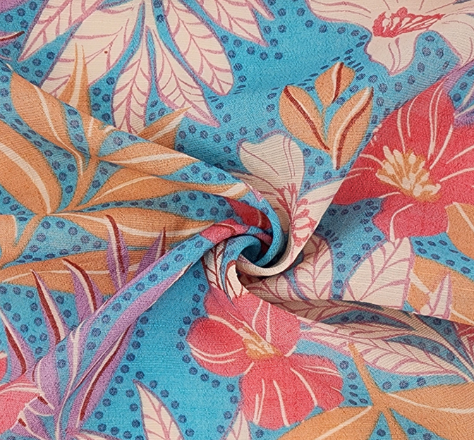 Soft Slub 1D1851 Rayon Nylon Fabric - Turquoise, Slub Texture, 58/59" Width