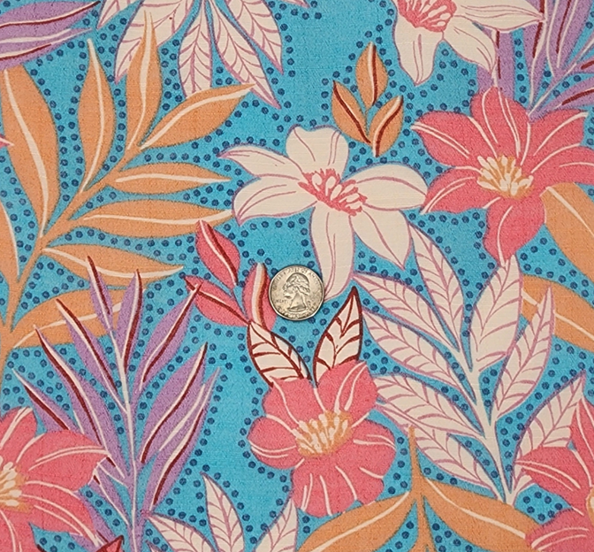 Soft Slub 1D1851 Rayon Nylon Fabric - Turquoise, Slub Texture, 58/59" Width