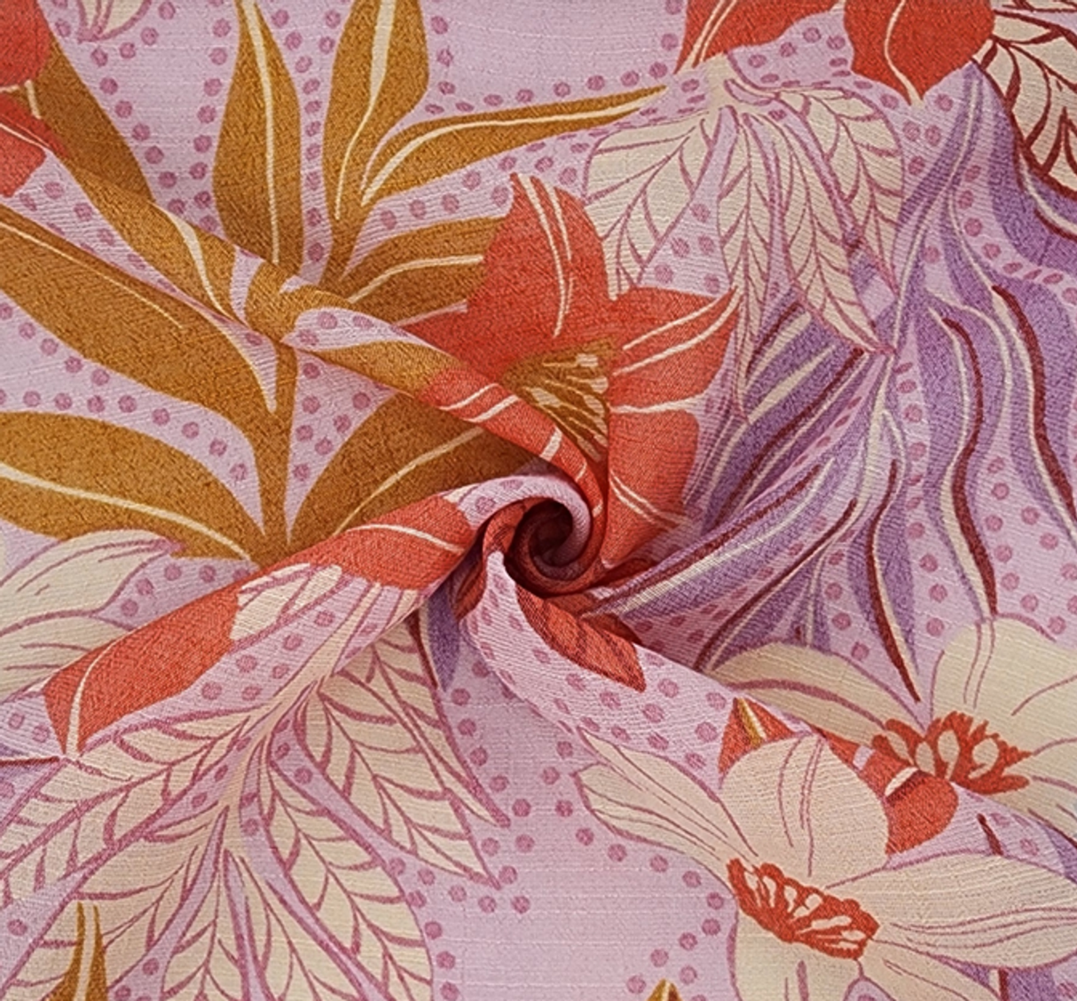 1 Yard Soft Slub Rayon Nylon Fabric Violet Lightweight Apparel Material 58/59 Inches Width
