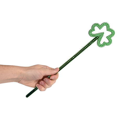 St. Patrick's Day Metallic Shamrock Wand 12" (1 DZ)