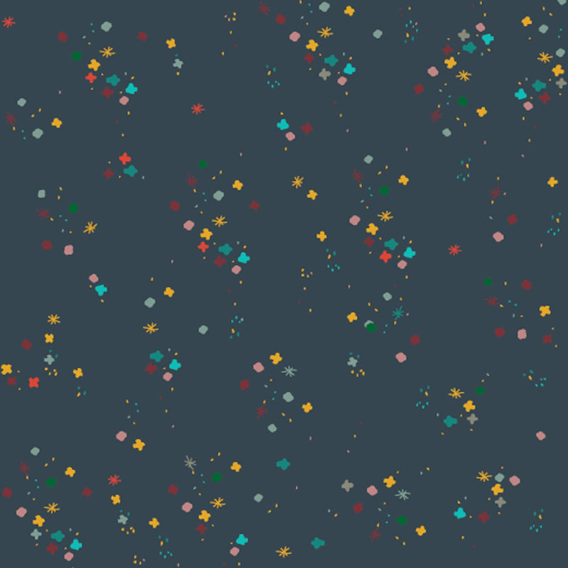 Cotton Fabric Navy Mystery 43/44"