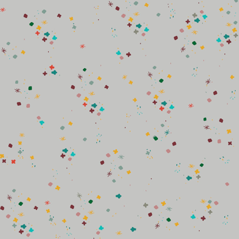 Cotton Fabric Light Grey Mystery 43/44"