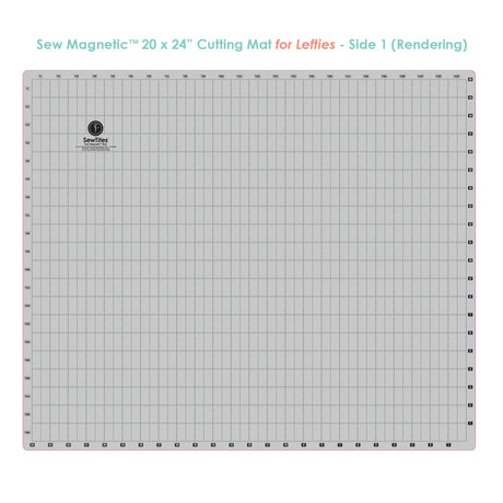 Sew Magnetic Cutting System Magnetic Cutting System - Self-Healing Magnetic Cutting Mat, Acrylic Magnetic Ruler, 20" X 24" Mat, 6.5" X 24" Ruler, Right-Handed System, 12 Magnets (1 Kit)