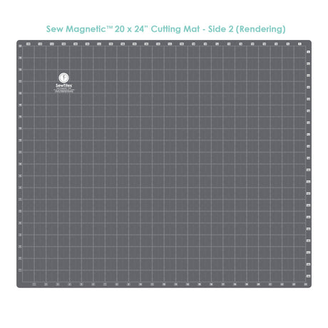 Sew Magnetic Cutting System Magnetic Cutting System - Self-Healing Magnetic Cutting Mat, Acrylic Magnetic Ruler, 20" X 24" Mat, 6.5" X 24" Ruler, Right-Handed System, 12 Magnets (1 Kit)