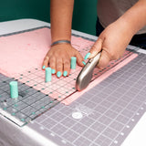 Sew Magnetic Cutting System Magnetic Cutting System - Self-Healing Magnetic Cutting Mat, Acrylic Magnetic Ruler, 20" X 24" Mat, 6.5" X 24" Ruler, Right-Handed System, 12 Magnets (1 Kit)