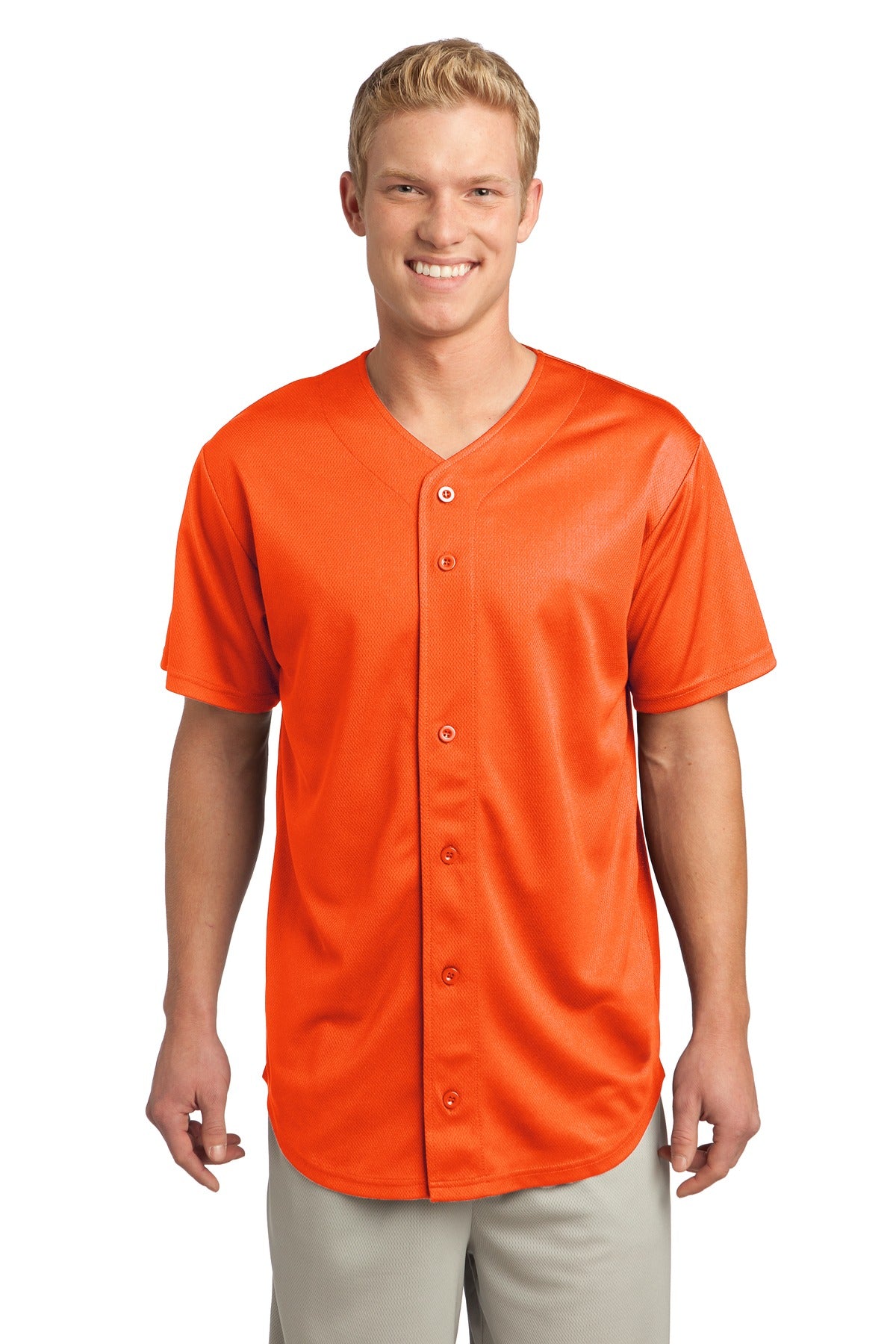 Sport-Tek® PosiCharge Tough Mesh Full-Button Jersey