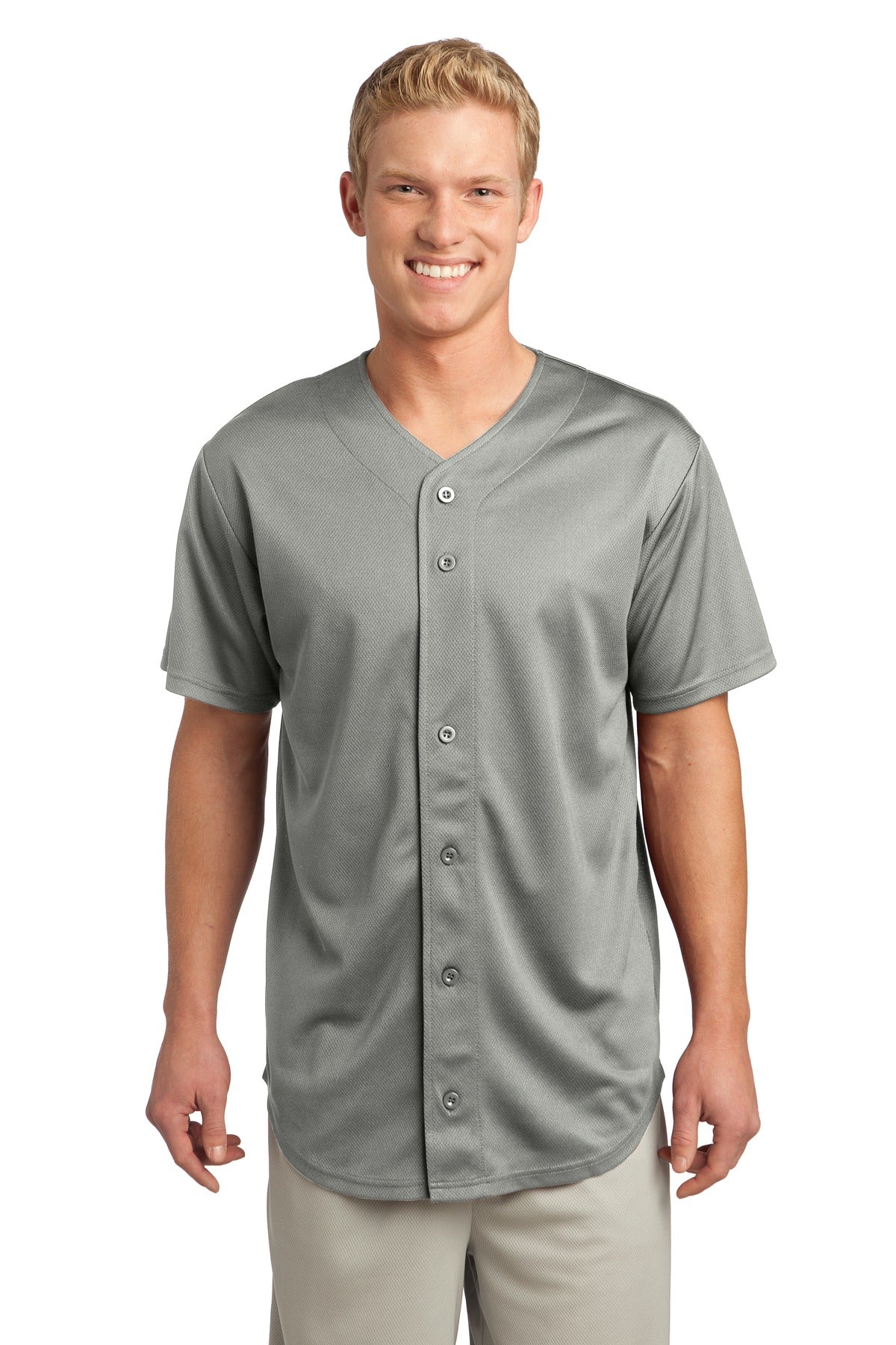 Sport-Tek® PosiCharge Tough Mesh Full-Button Jersey