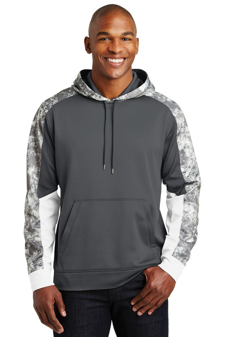 Sport-Tek® Sport-Wick Mineral Freeze Fleece Colorblock Hooded Pullover