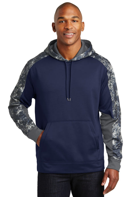 Sport-Tek® Sport-Wick Mineral Freeze Fleece Colorblock Hooded Pullover