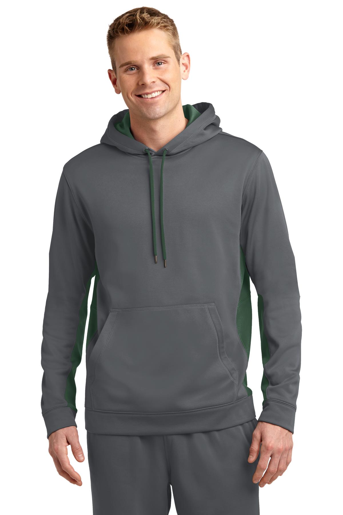 Sport-Tek® Sport-Wick Fleece Colorblock Hooded Pullover