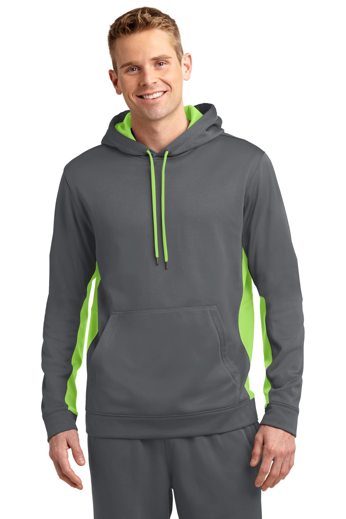 Sport-Tek® Sport-Wick Fleece Colorblock Hooded Pullover