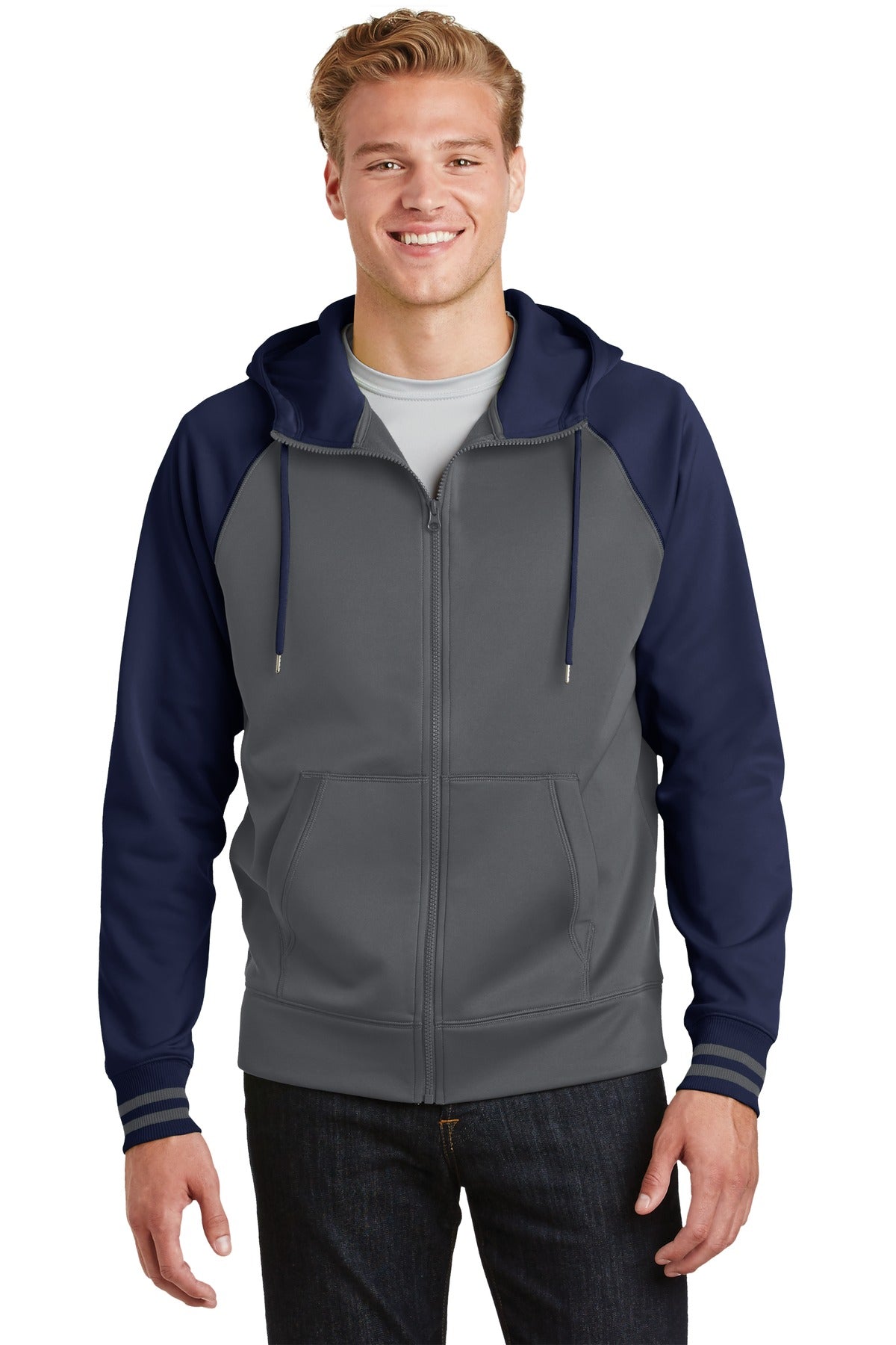 Sport-Tek® Sport-Wick Varsity Fleece Full-Zip Hooded Jacket