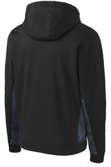 Sport-Tek® Sport-Wick CamoHex Fleece Colorblock Hooded Pullover