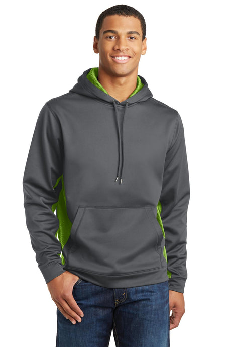 Sport-Tek® Sport-Wick CamoHex Fleece Colorblock Hooded Pullover