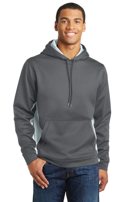 Sport-Tek® Sport-Wick CamoHex Fleece Colorblock Hooded Pullover