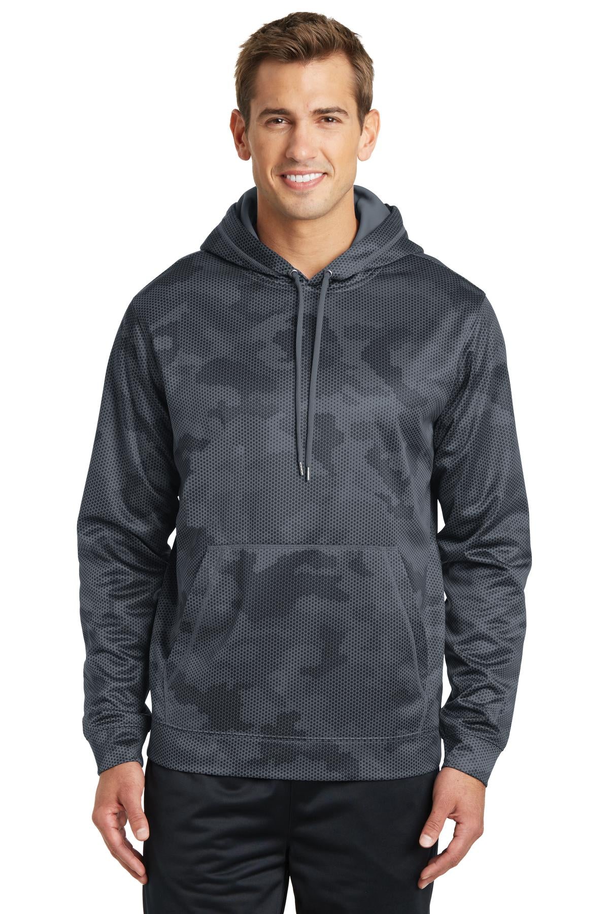 Sport-Tek® Sport-Wick CamoHex Fleece Hooded Pullover